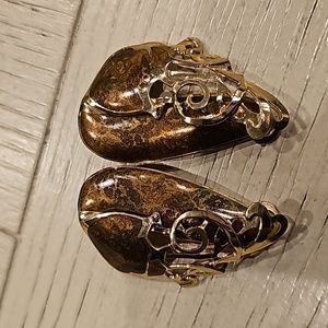 Berebl clip on earrings vintage gawdy